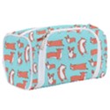 Corgis On Teal Toiletries Pouch View2