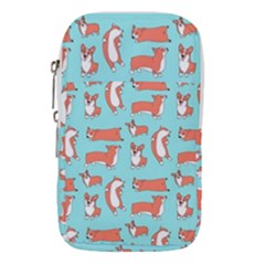 Corgis On Teal Waist Pouch (large) by Wav3s