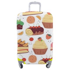 Seamless Pattern Hand Drawing Cartoon Dessert And Cake Luggage Cover (medium) by Wav3s