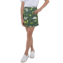 Cute Dinosaur Pattern Kids  Tennis Skirt by Wav3s