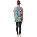 Dinosaur Pattern Fold Over Open Sleeve Top View2