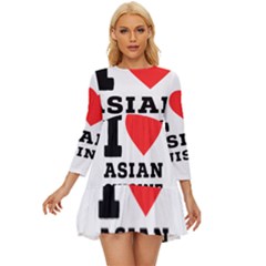 I Love Asian Cuisine Long Sleeve Babydoll Dress by ilovewhateva