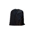 Abstract Dark Shine Structure Fractal Golden Drawstring Pouch (Small) View2