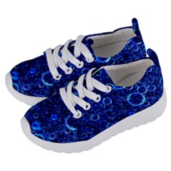Blue Bubbles Abstract Kids  Lightweight Sports Shoes by Vaneshop
