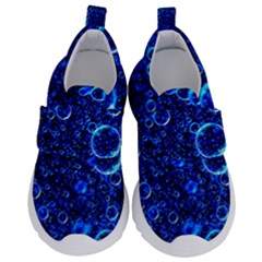 Blue Bubbles Abstract Kids  Velcro No Lace Shoes by Vaneshop