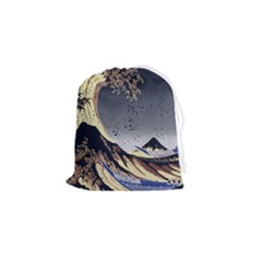 The Great Wave Off Kanagawa Japanese Waves Drawstring Pouch (small) by Vaneshop