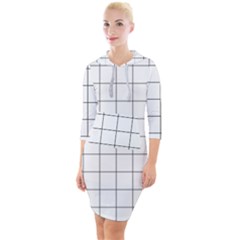 Mesh Quarter Sleeve Hood Bodycon Dress by zhou