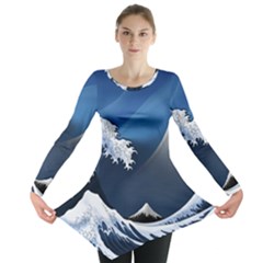 The Great Wave Off Kanagawa Long Sleeve Tunic  by Grandong