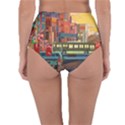 The City Style Bus Fantasy Architecture Art Reversible High-Waist Bikini Bottoms View4