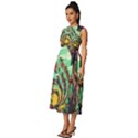 Monkey Tiger Bird Parrot Forest Jungle Style Sleeveless Round Neck Midi Dress View2