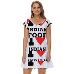 I Love Indian Food Short Sleeve Tiered Mini Dress by ilovewhateva
