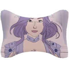 Futuristic Woman Seat Head Rest Cushion by Fundigitalart234