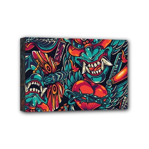 Japanese Graffiti Mini Canvas 6  X 4  (stretched) by Cowasu