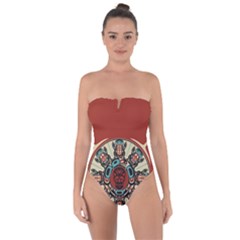 Skull Grateful Dead Phone Gratefuldead Tie Back One Piece Swimsuit by Cowasu