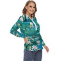 Psychedelic Adventure Zip Up Long Sleeve Blouse View3