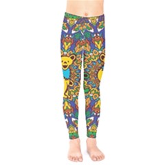 Grateful Dead Pattern Kids  Classic Winter Leggings by Cowasu