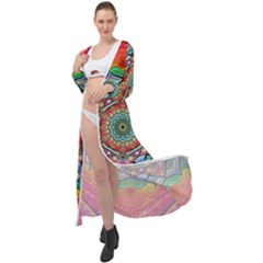 Mandalas Psychedelic Maxi Chiffon Beach Wrap by Cowasu