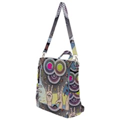 Vintage Trippy Aesthetic Psychedelic 70s Aesthetic Crossbody Backpack by Bangk1t