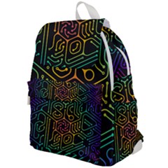 Circuit Hexagonal Geometric Pattern Background Pattern Top Flap Backpack by Ndabl3x