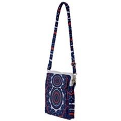 Mandala Orange Navy Multi Function Travel Bag by Ndabl3x