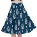 Pattern Baroque Art Drawing A-Line Full Circle Midi Skirt With Pocket View1