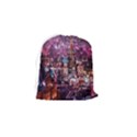 Moscow Kremlin Saint Basils Cathedral Architecture  Building Cityscape Night Fireworks Drawstring Pouch (Small) View2