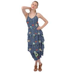 Cat Cosmos Cosmonaut Rocket Layered Bottom Dress by Cowasu