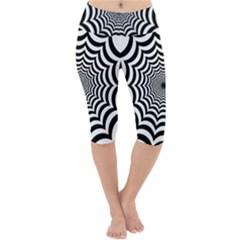 Spider Web Hypnotic Lightweight Velour Cropped Yoga Leggings by Amaryn4rt