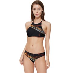 Highway Night Lighthouse Car Fast Banded Triangle Bikini Set by Amaryn4rt