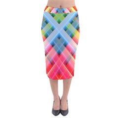 Graphics Colorful Colors Wallpaper Graphic Design Velvet Midi Pencil Skirt by Amaryn4rt