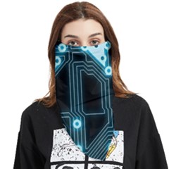 A Completely Seamless Background Design Circuitry Face Covering Bandana (triangle) by Amaryn4rt