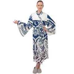 Owl Maxi Velvet Kimono by Amaryn4rt