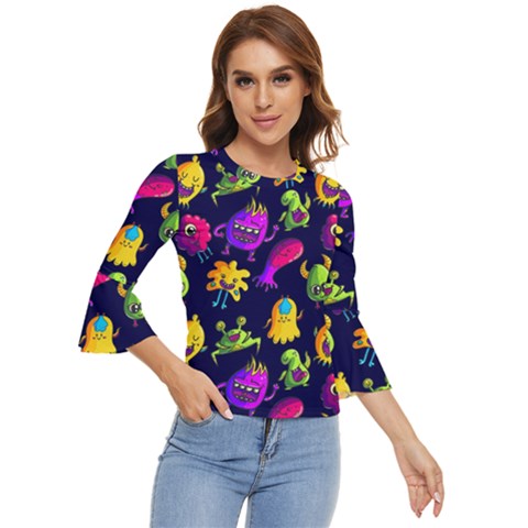 Space Patterns Bell Sleeve Top by Amaryn4rt