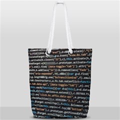 Close Up Code Coding Computer Full Print Rope Handle Tote (small) by Amaryn4rt