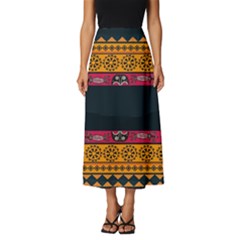 Pattern Ornaments Africa Safari Summer Graphic Classic Midi Chiffon Skirt by Amaryn4rt
