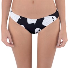 Ghost Halloween Pattern Reversible Hipster Bikini Bottoms by Amaryn4rt
