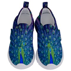 Amazing Peacock Kids  Velcro No Lace Shoes by Simbadda