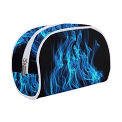 Digitally Created Blue Flames Of Fire Make Up Case (small) by Simbadda