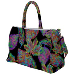 Autumn Pattern Dried Leaves Duffel Travel Bag by Simbadda