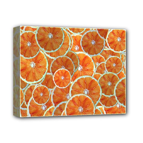 Oranges Background Texture Pattern Deluxe Canvas 14  X 11  (stretched) by Simbadda
