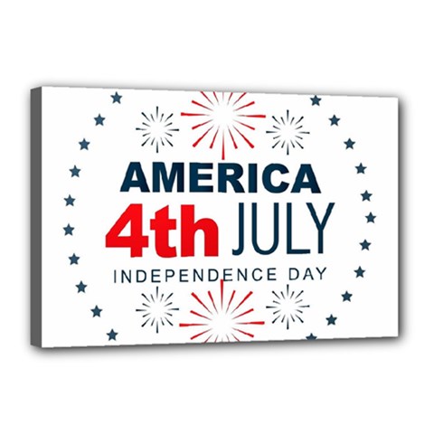 Independence Day Usa Canvas 18  X 12  (stretched) by Ravend