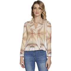 Wells Cathedral Well Cathedral Women s Long Sleeve Revers Collar Cropped Jacket by Celenk
