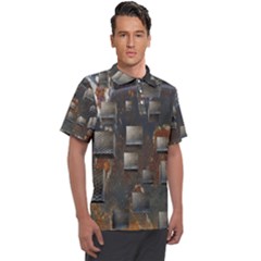 Background Metal Pattern Texture Men s Polo Tee by Celenk