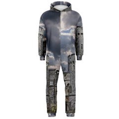 Abstract Wood Design Floor Texture Hooded Jumpsuit (men) by Celenk