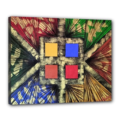 Acrylic Abstract Art Design  Canvas 20  X 16  (stretched) by Rbudhiya