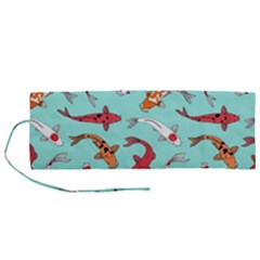 Pattern-with-koi-fishes Roll Up Canvas Pencil Holder (m) by uniart180623
