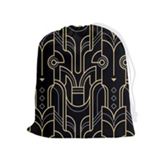 Art-deco-geometric-abstract-pattern-vector Drawstring Pouch (xl) by uniart180623