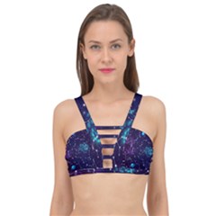 Realistic-night-sky-poster-with-constellations Cage Up Bikini Top by uniart180623