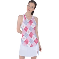 Cute-kawaii-patches-seamless-pattern Racer Back Mesh Tank Top by uniart180623
