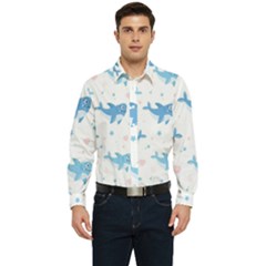 Seamless-pattern-with-cute-sharks-hearts Men s Long Sleeve  Shirt by uniart180623